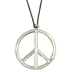 Náhrdelník hippie stříbrný